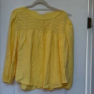 Chris & Carol Sunny Yellow Gathered Blouse